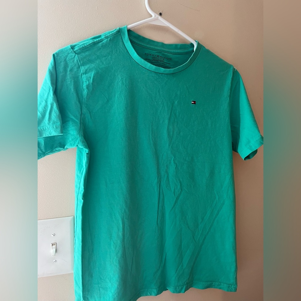 Tommy Hilfiger Green Crew Neck Tee Size Large